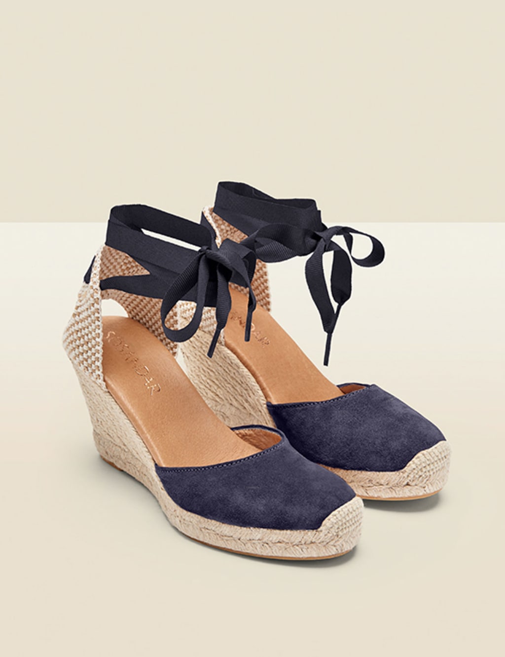 Suede Ankle Strap Wedge Espadrilles 4 of 5