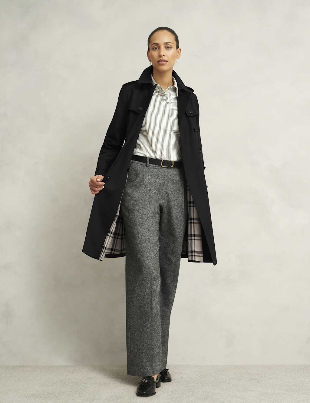 Cotton Rich Belted Double Breasted Trench Coat 7 of 9