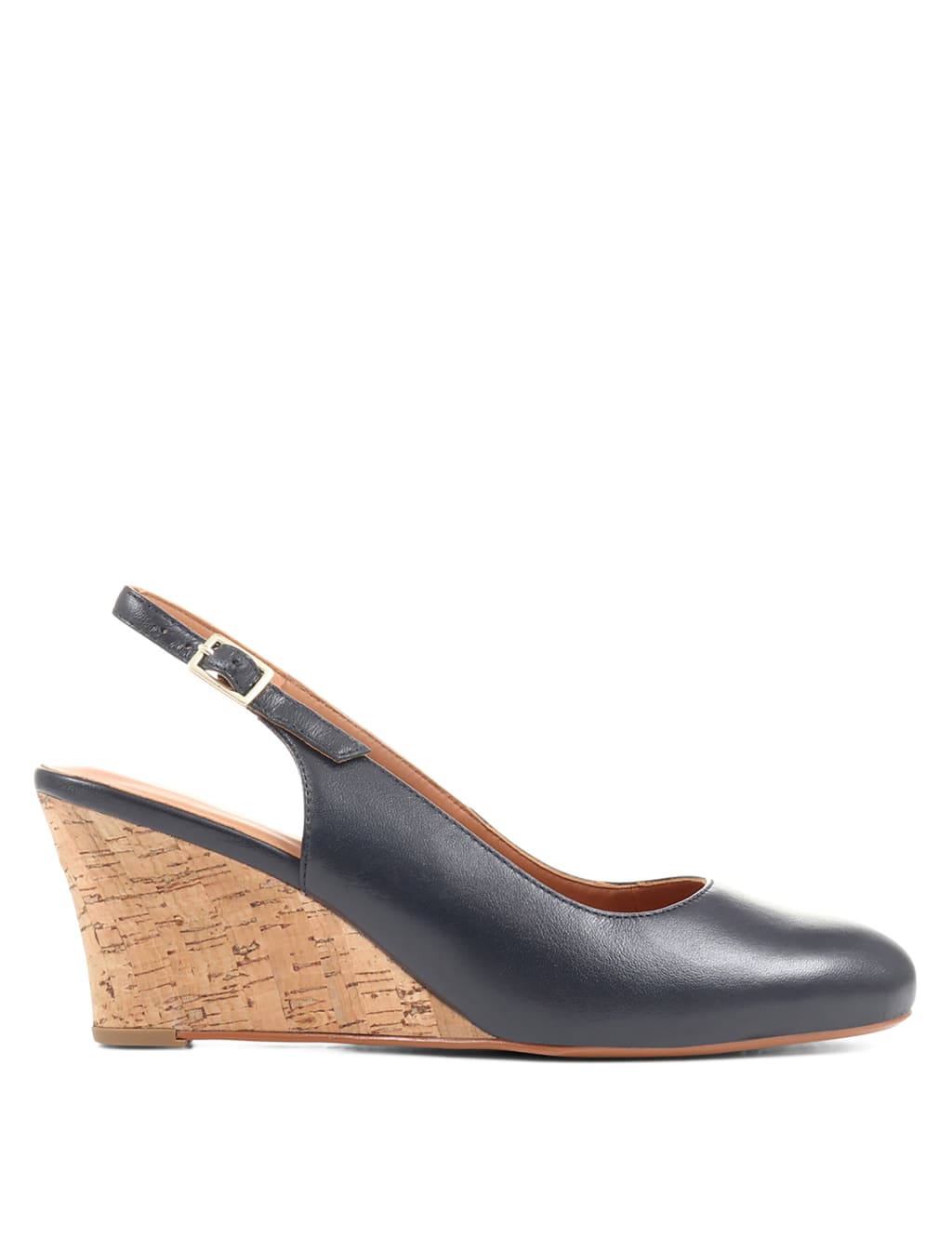 Leather Wedge Slingback Shoes 6 of 7