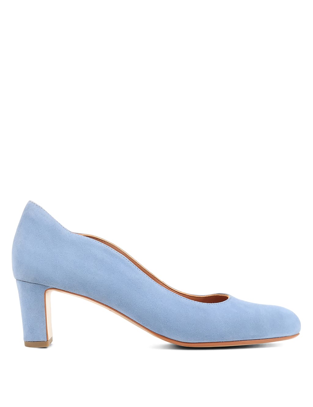 Suede Block Heel Court Shoes 6 of 7