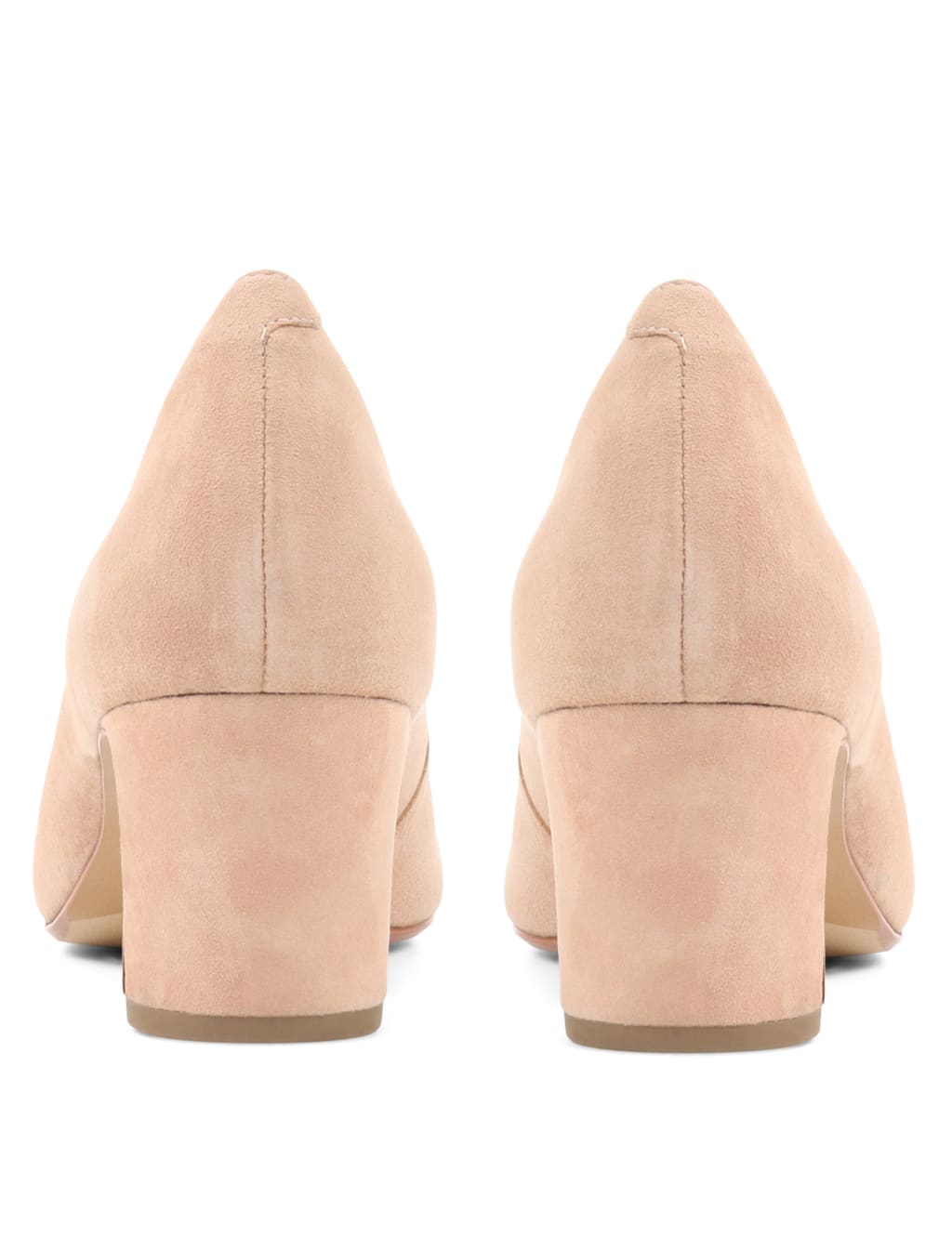 Suede Block Heel Court Shoes 5 of 7