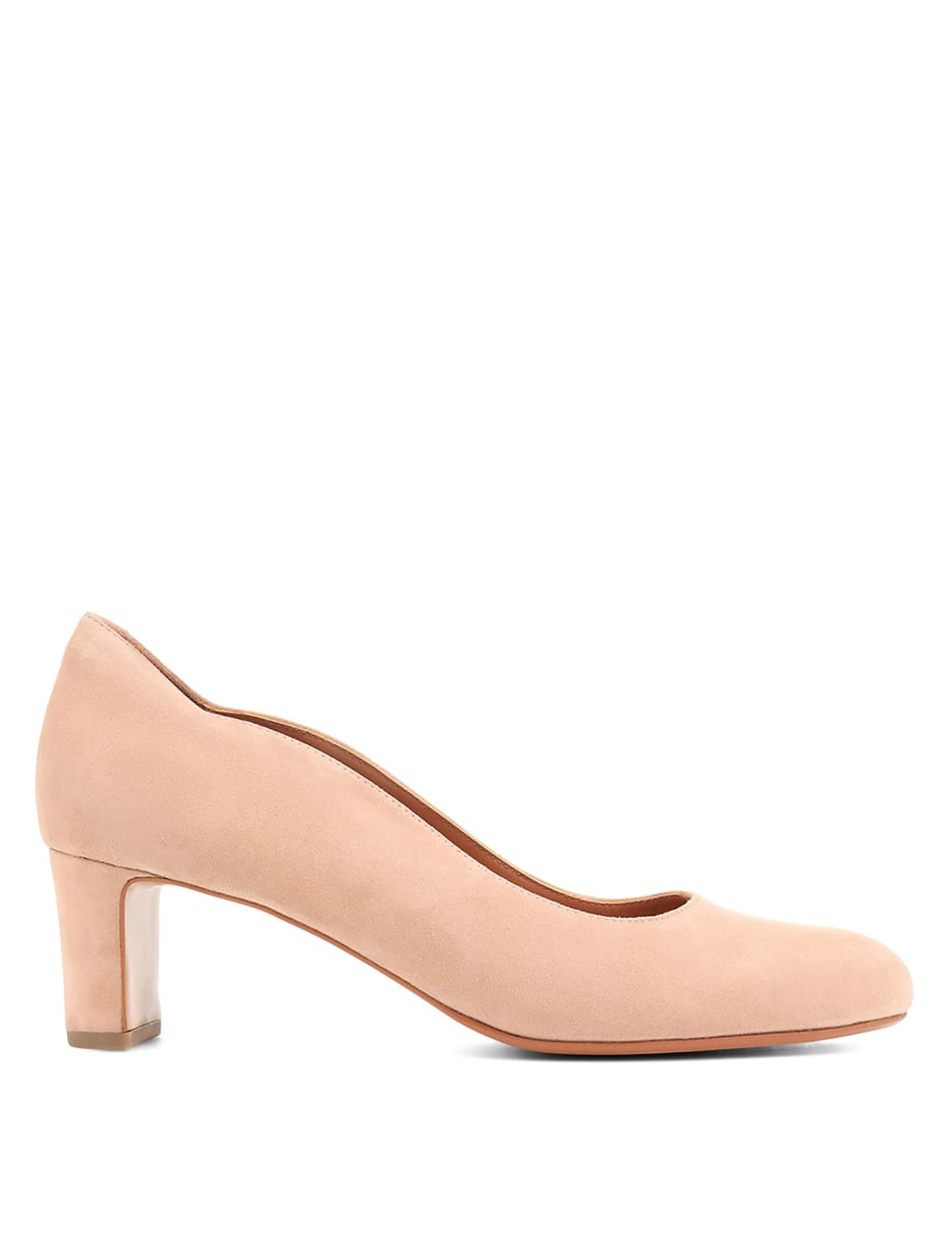 Suede Block Heel Court Shoes 6 of 7