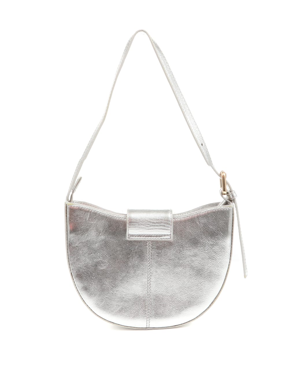 Leather Metallic Buckle Detail Shoulder Bag 3 of 3