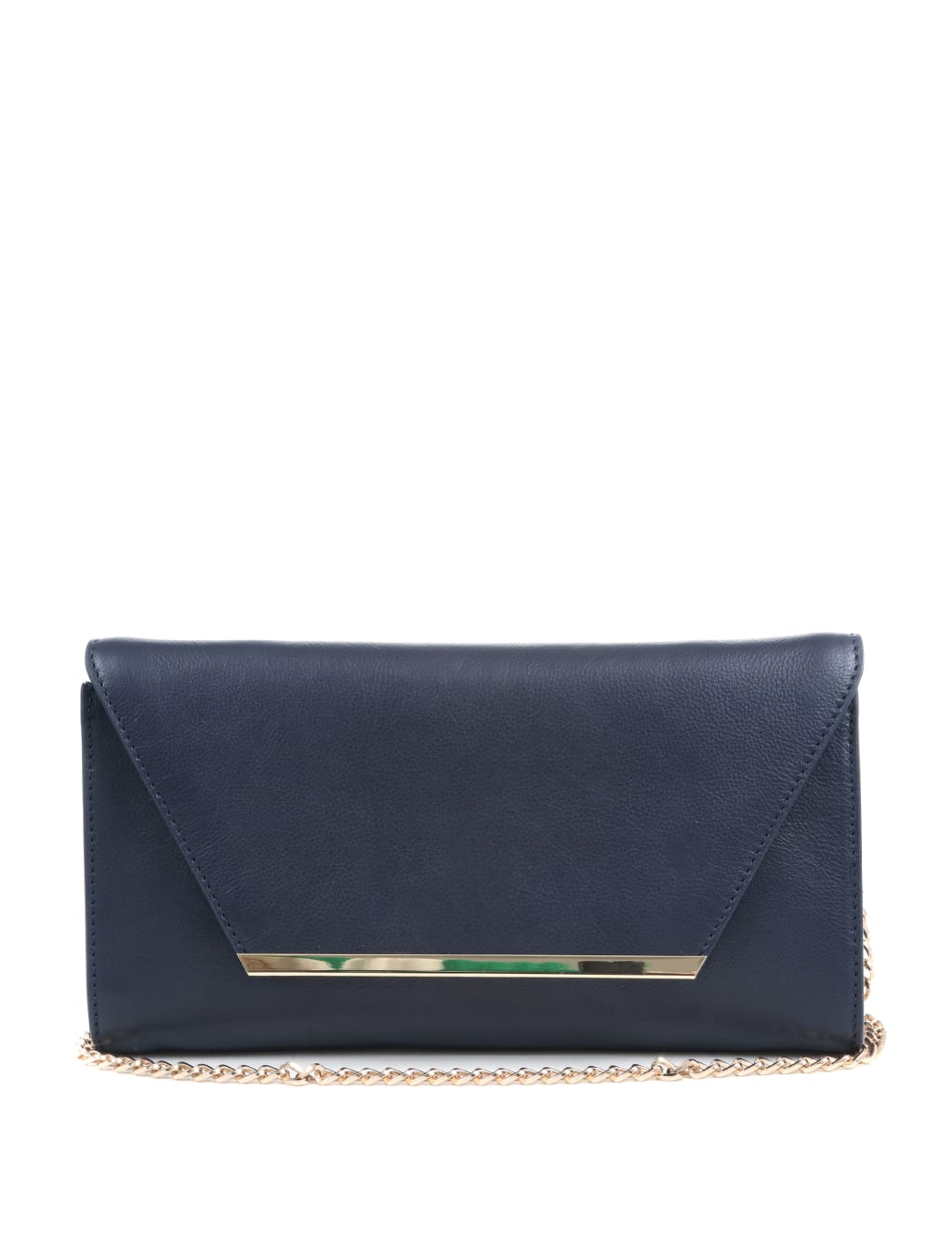 Leather Chain Strap Clutch Bag 2 of 4