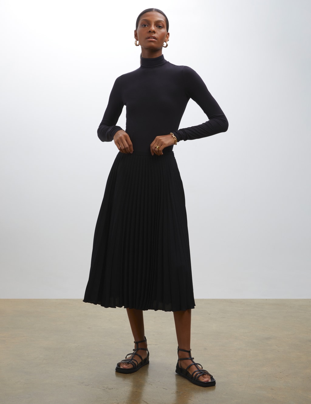 Pleated midi skirt m&s deals