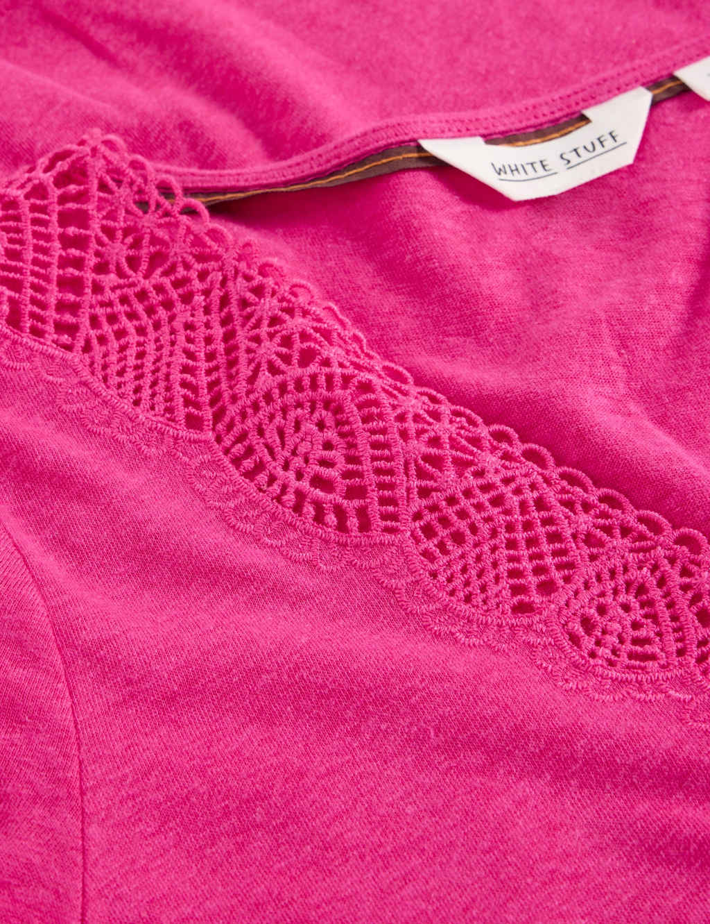 Linen Rich Lace Insert T-Shirt 6 of 6