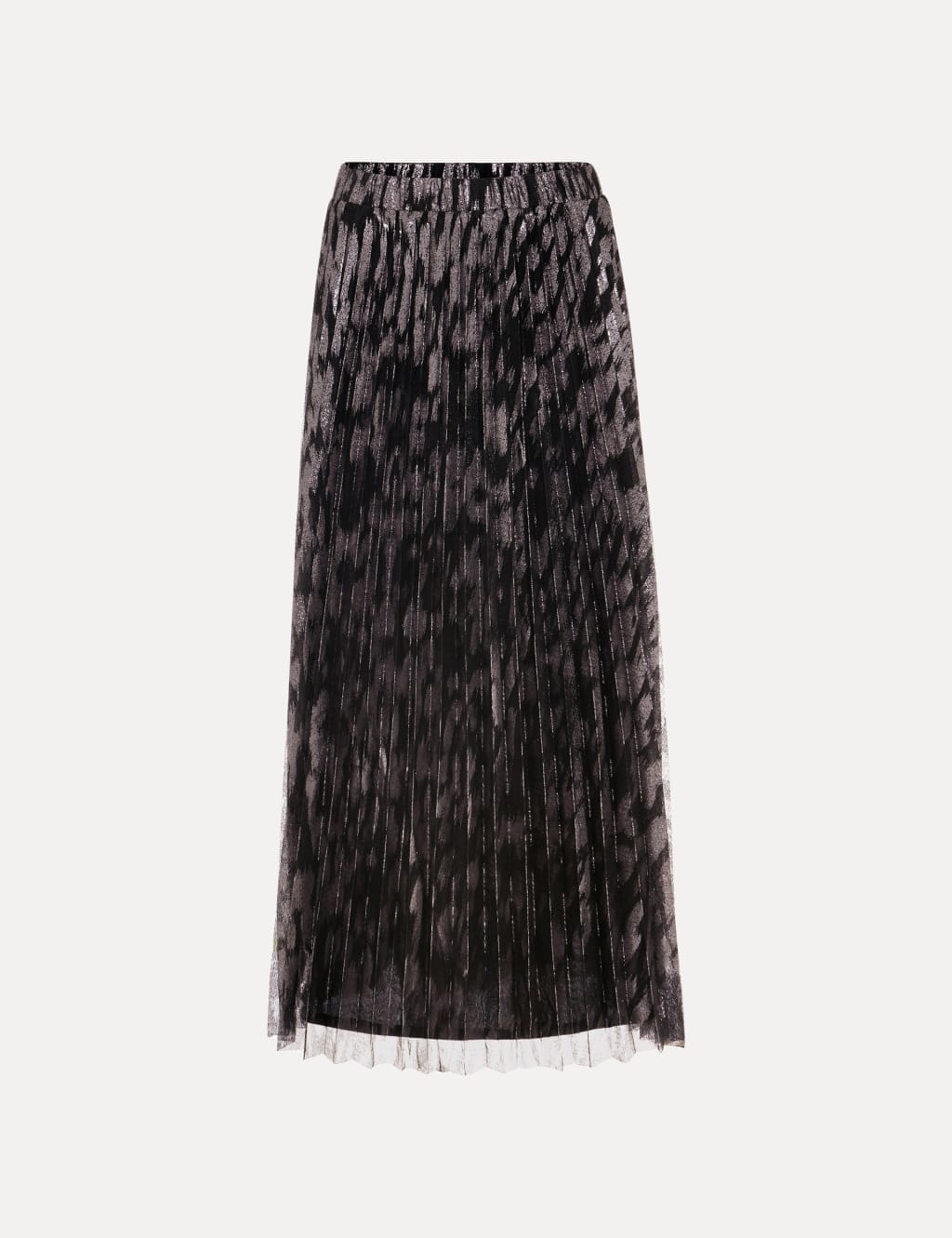 Metallic Printed Pleated Midi Skirt Phase Eight M S