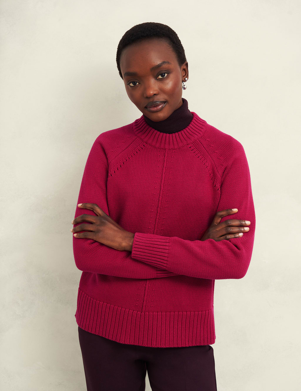 Cotton crew neck jumper ladies shop