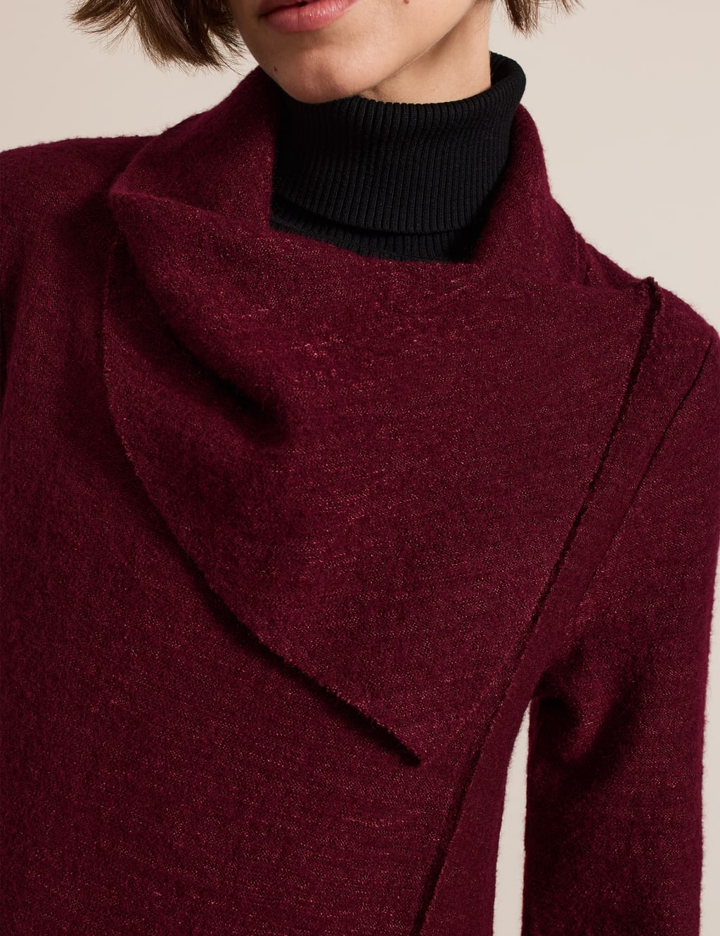 Wool Blend Shawl Collar Coatigan 6 of 9