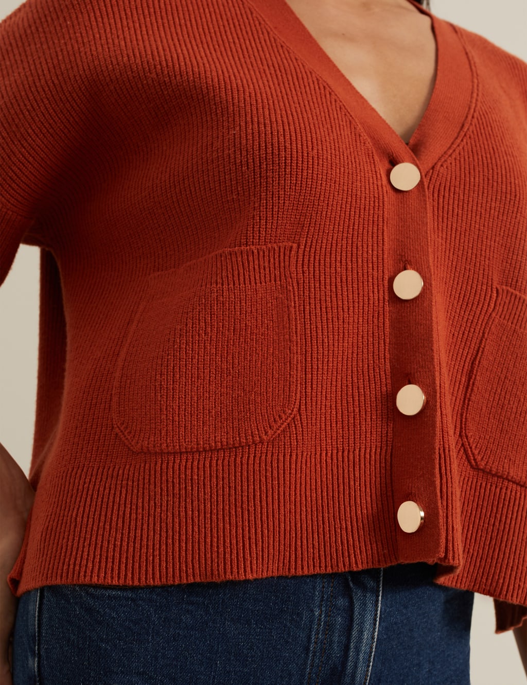 M&s orange cardigan cheap