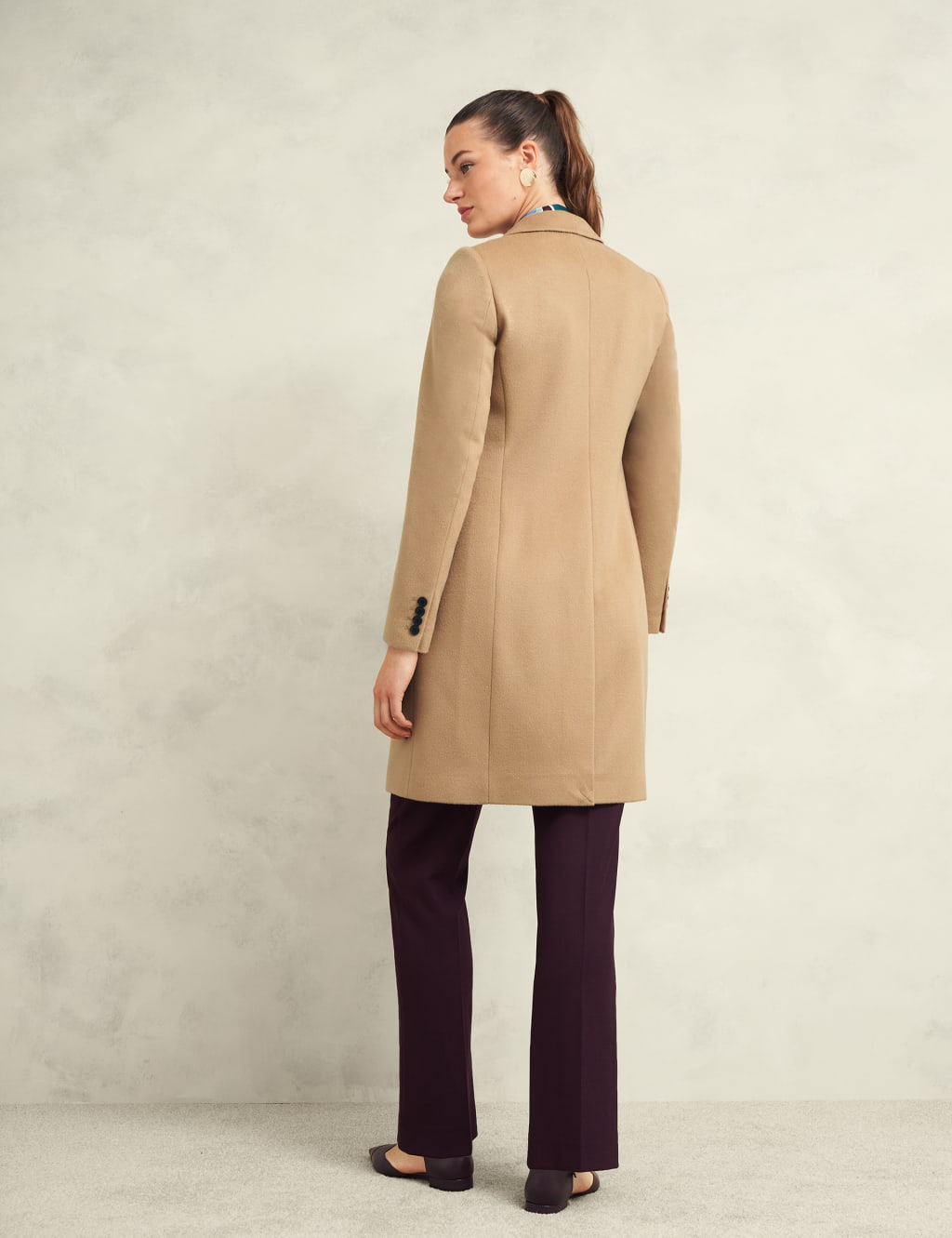 Pure Wool Longline Trench Style Coat 3 of 9