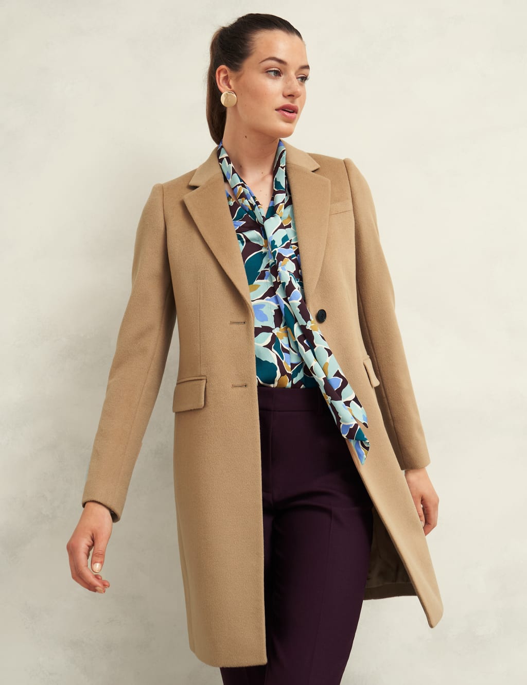Pure Wool Longline Trench Style Coat 4 of 9