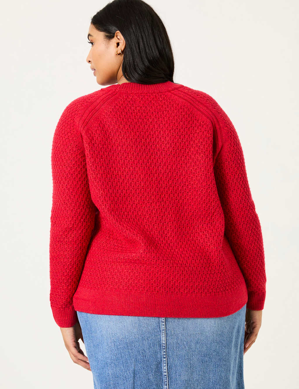 Patterned Textured Crew Neck Jumper 7 of 8