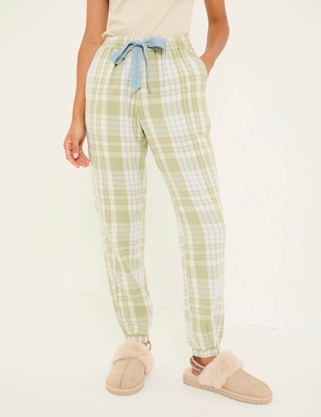 Pure Cotton Checked Pyjama Bottoms 4 of 6
