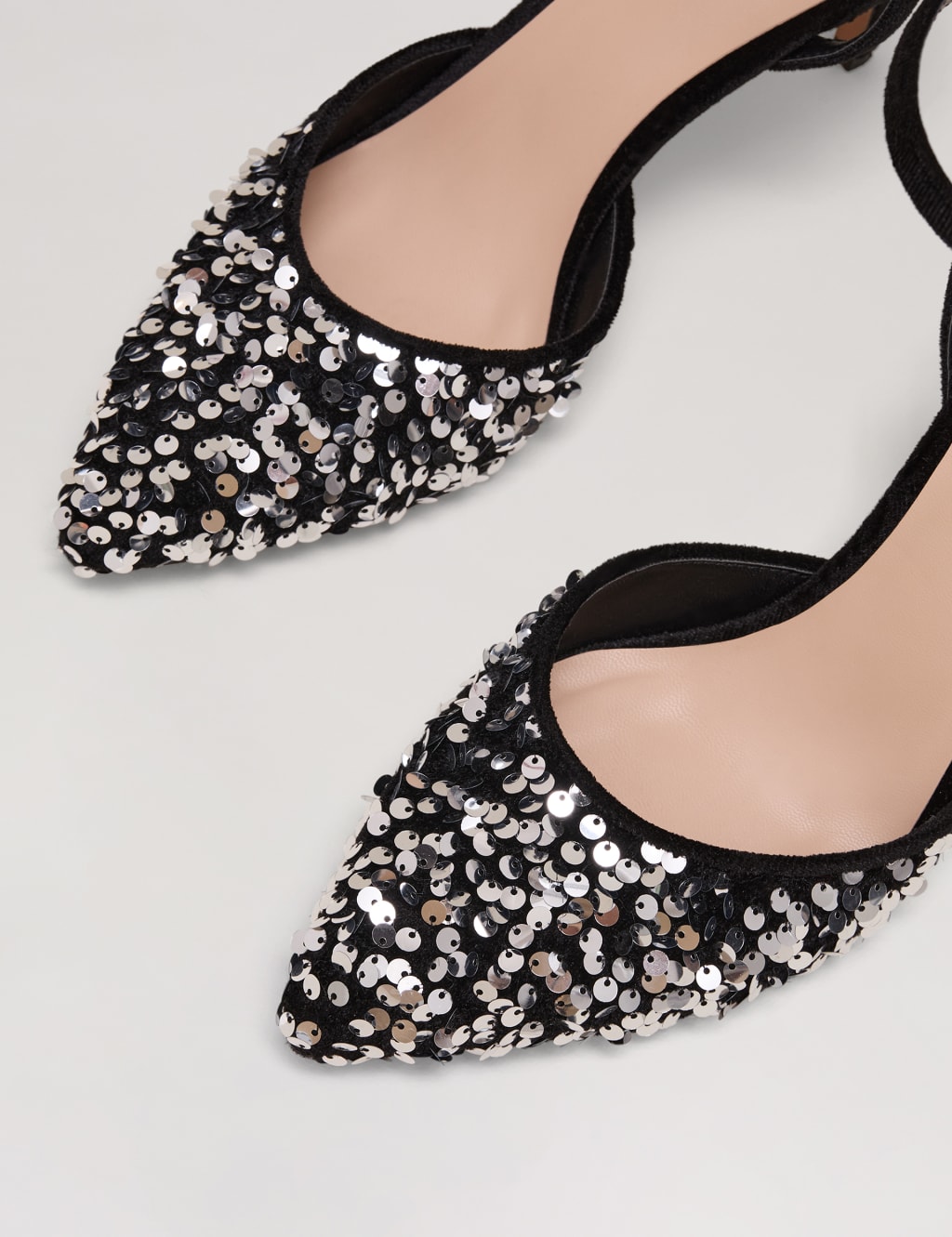 Velvet ankle strap flats cheap