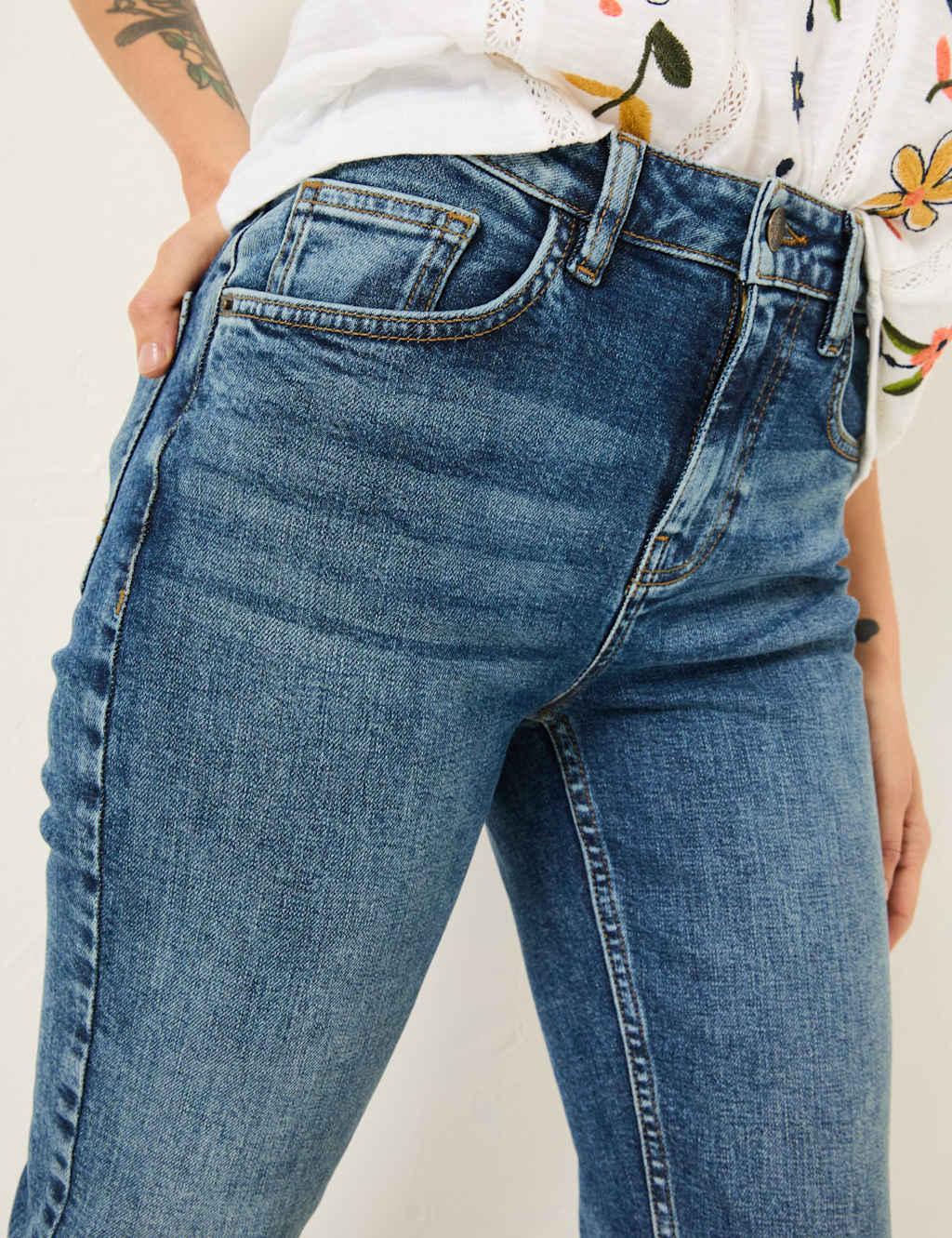 Slim Fit Turn Up Cropped Jeans 6 of 6