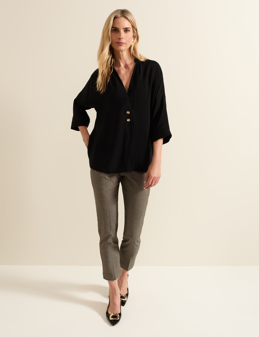 V-Neck Button Detail Shirt 4 of 7