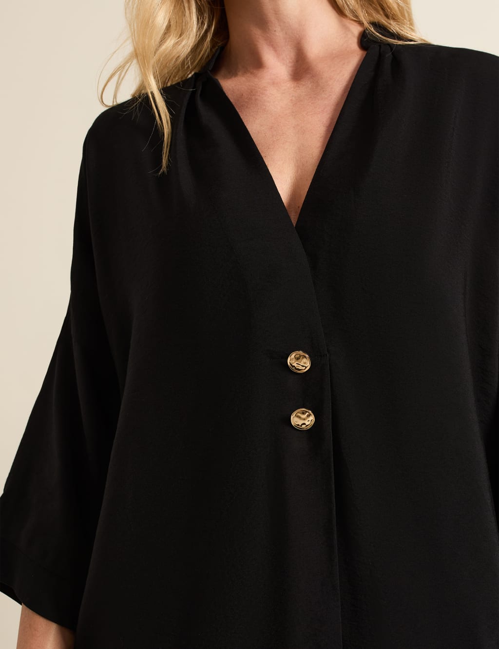 V-Neck Button Detail Shirt 6 of 7