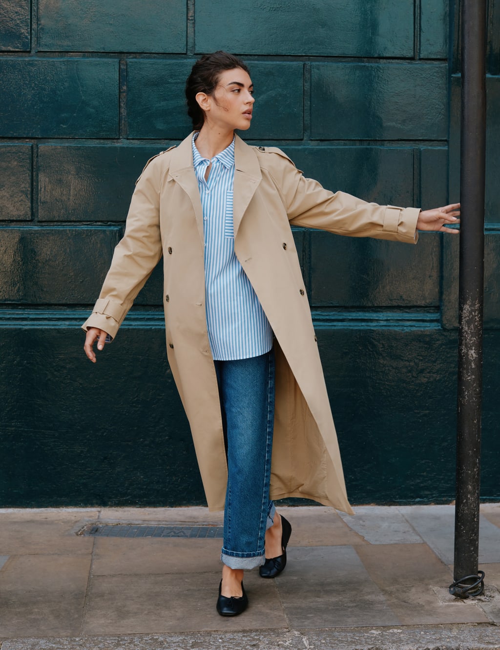 Cotton Rich Tailored Trench Coat 6 of 8