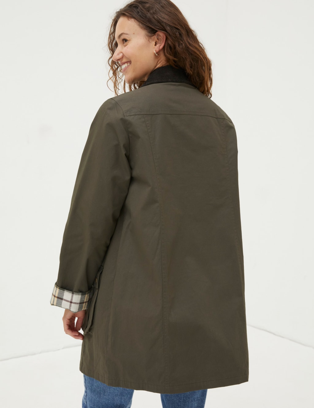 Waxed Collared Coat FatFace M S