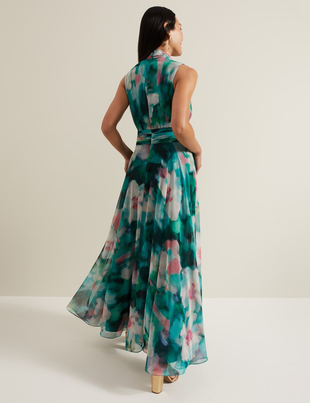 Chiffon flowy skater dress shop