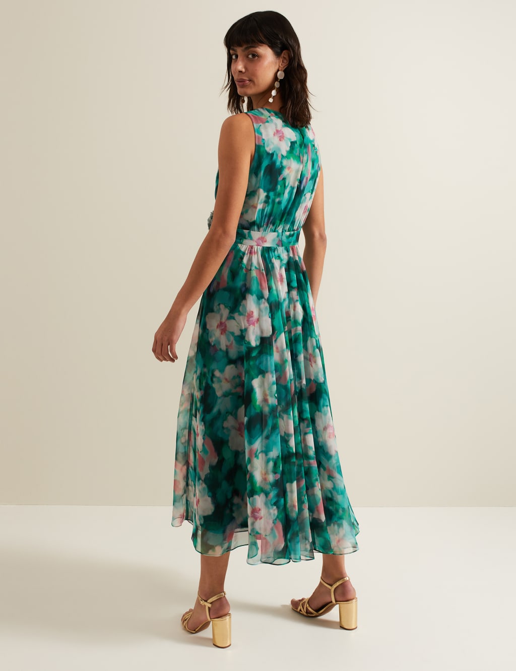 Chiffon dress midi length top