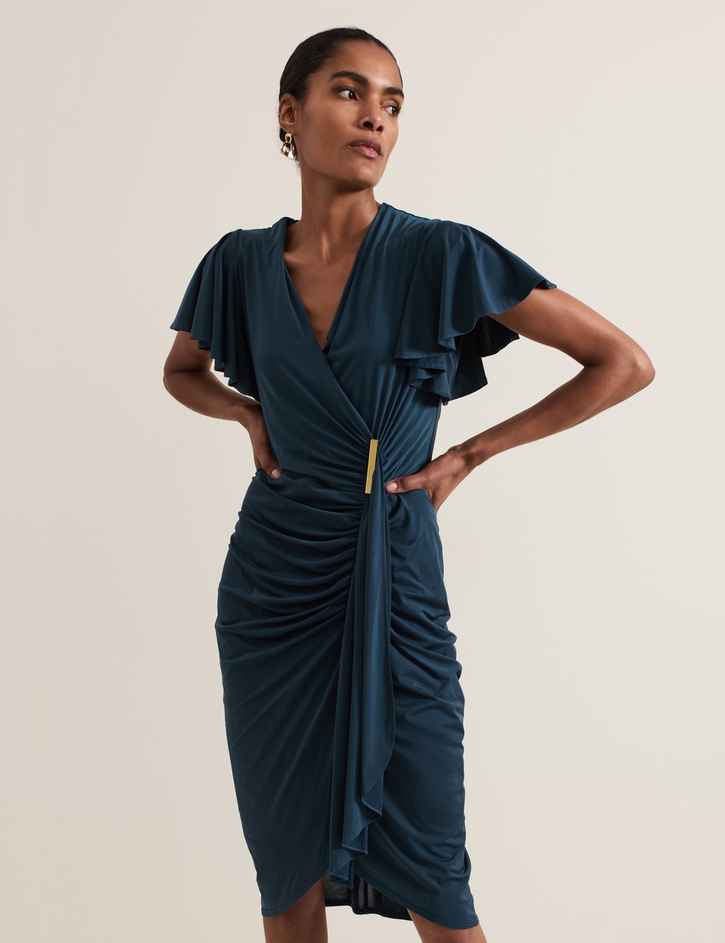 Next navy wrap dress best sale