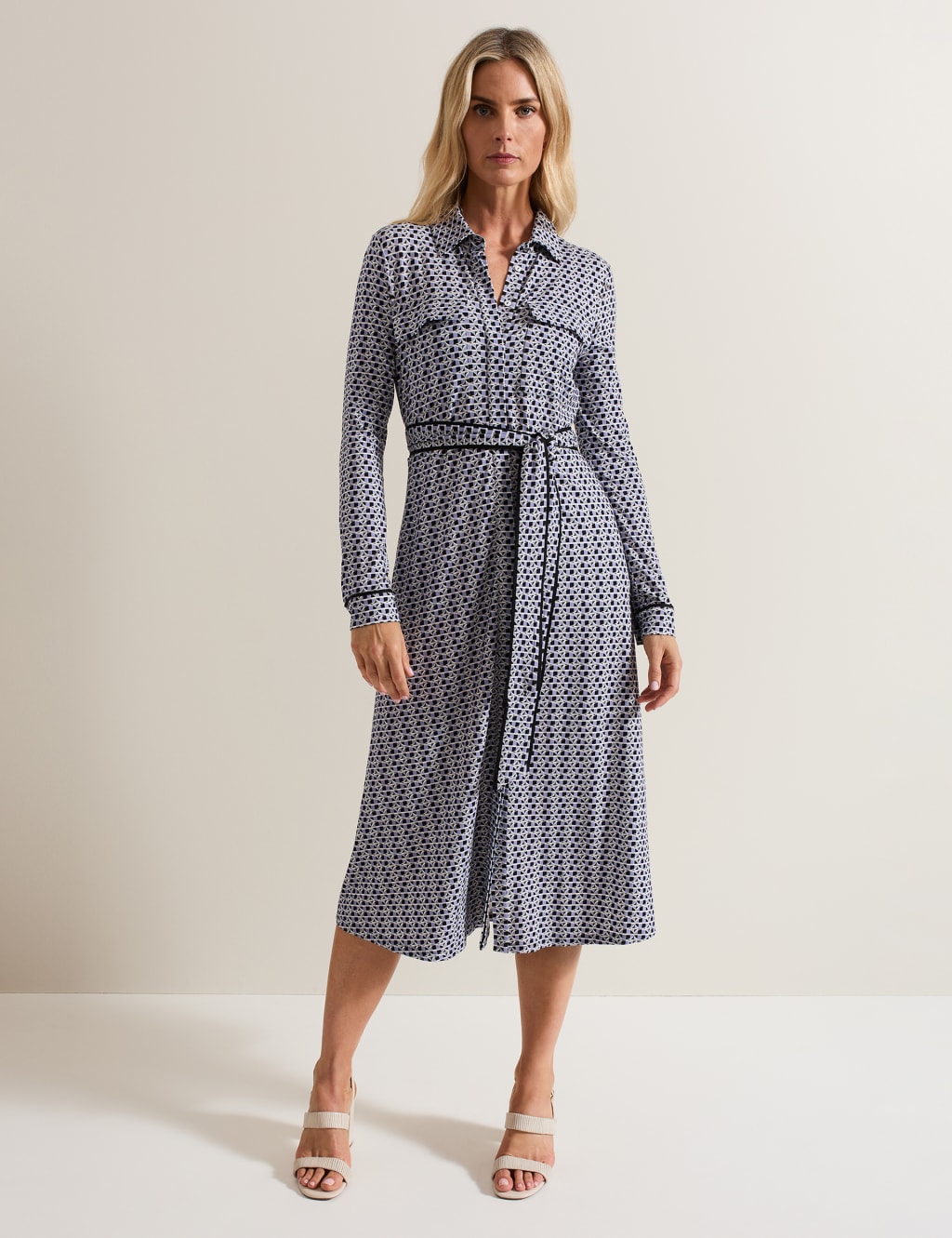 Geometric Midi Shirt Dress Phase Eight M S