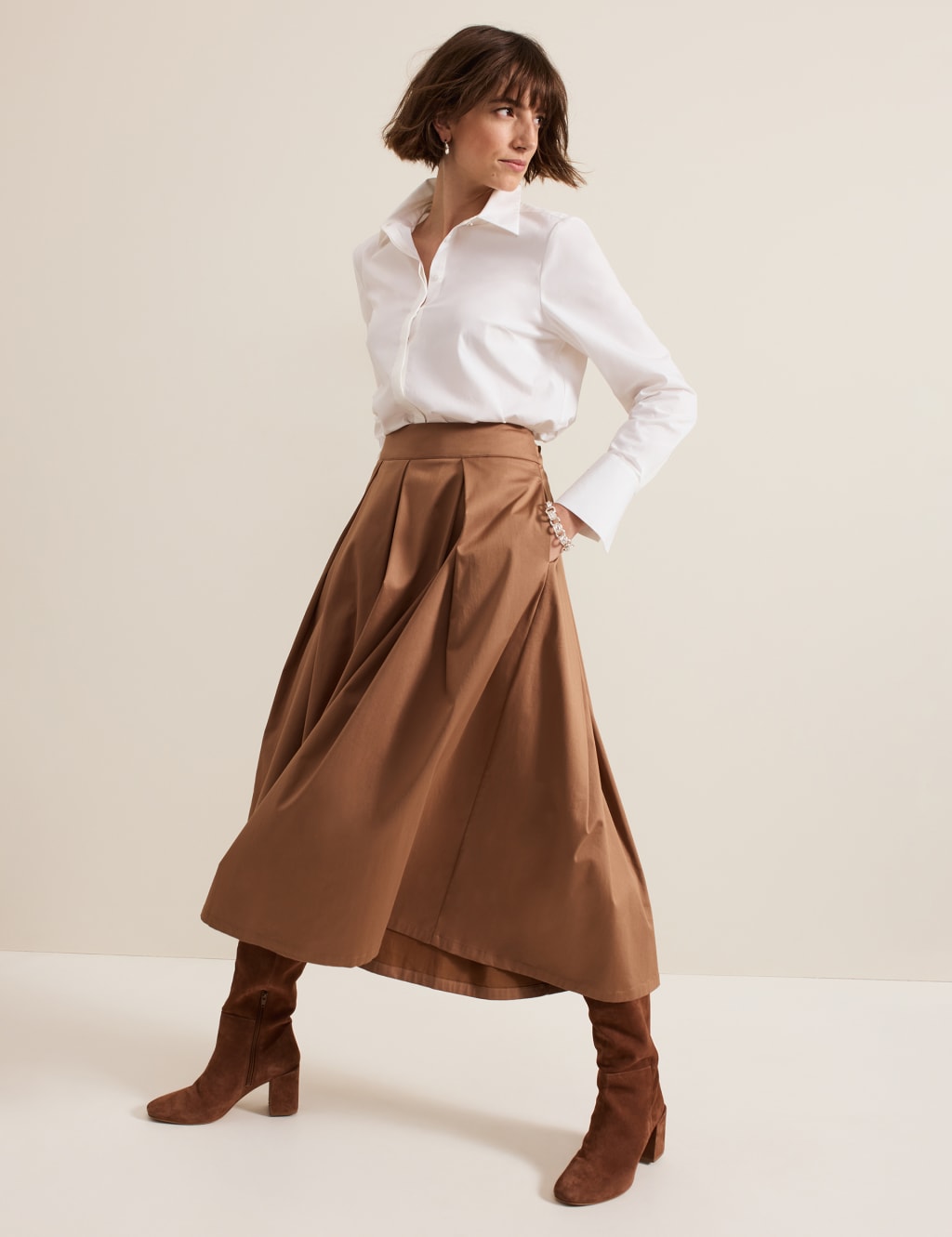 Pleated midi skirt 08 new arrivals