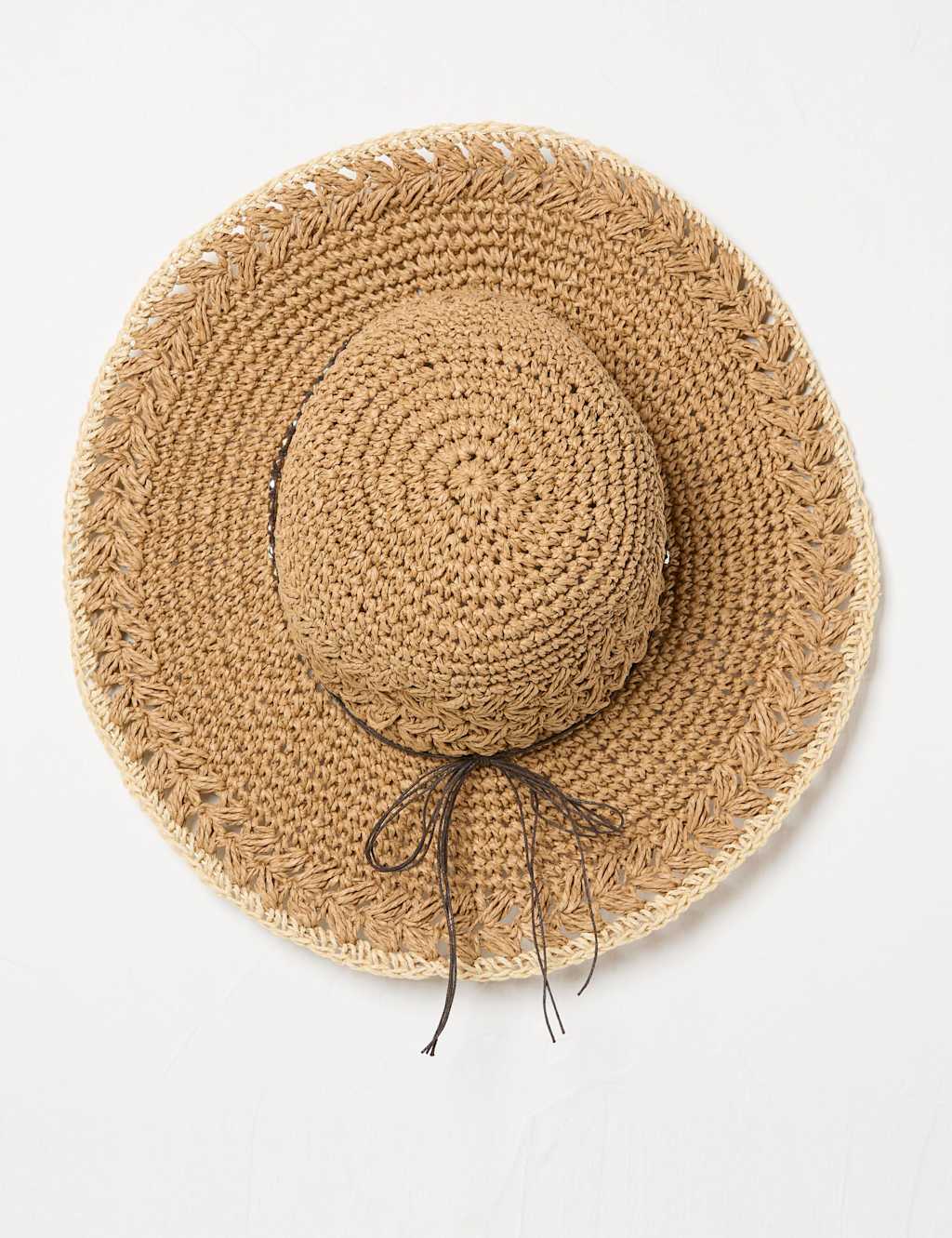 Straw Crochet Embellished Wide Brim Hat 2 of 4
