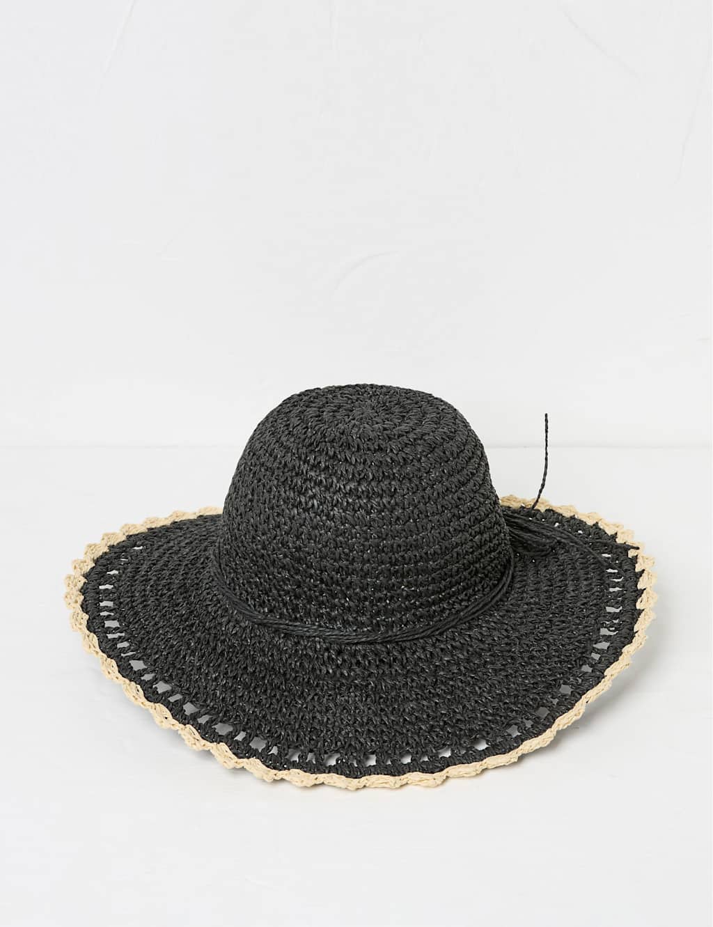 Straw Scallop Edge Wide Brim Hat 4 of 4