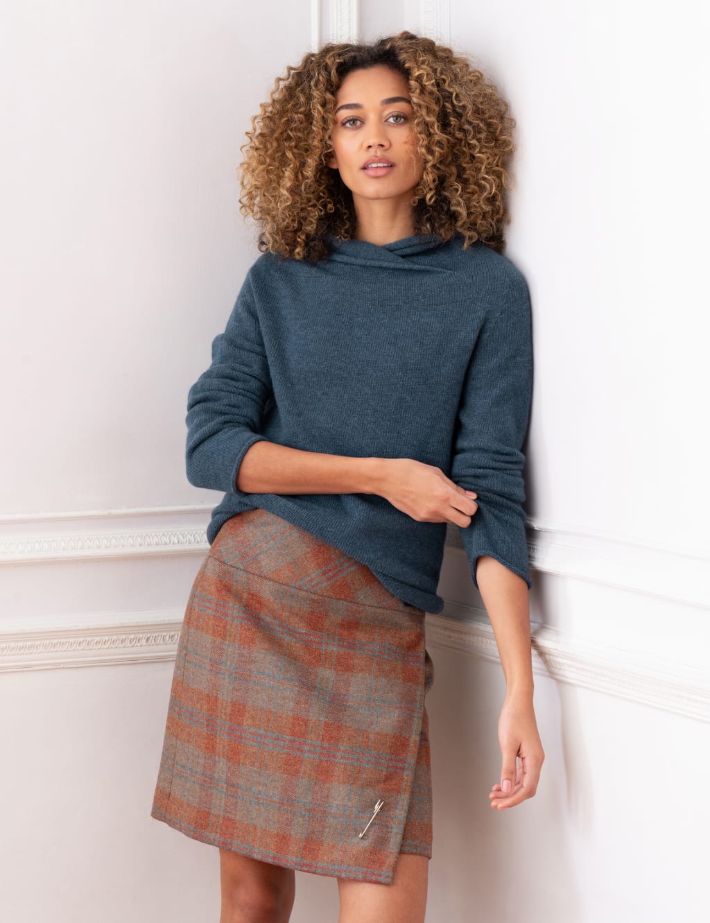 Pure Wool Hooded Neck Jumper 1 of 5
