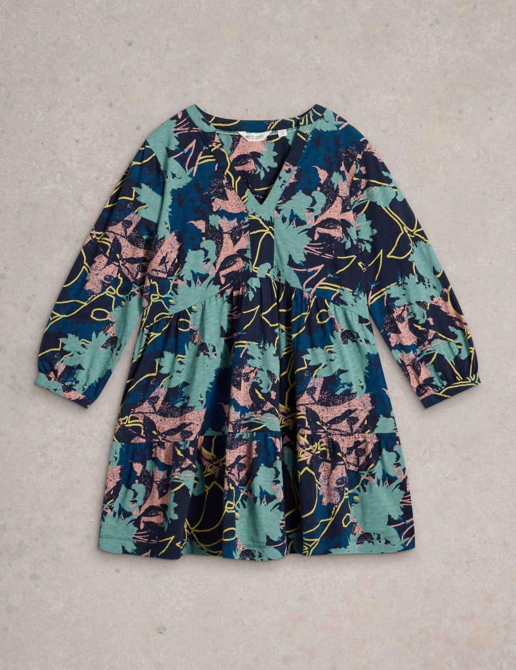 Pure Cotton Printed V-Neck Tunic 2 of 6