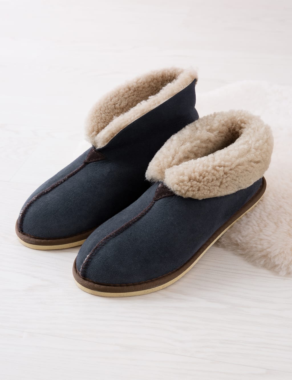 Marks and spencer sheepskin slippers shop