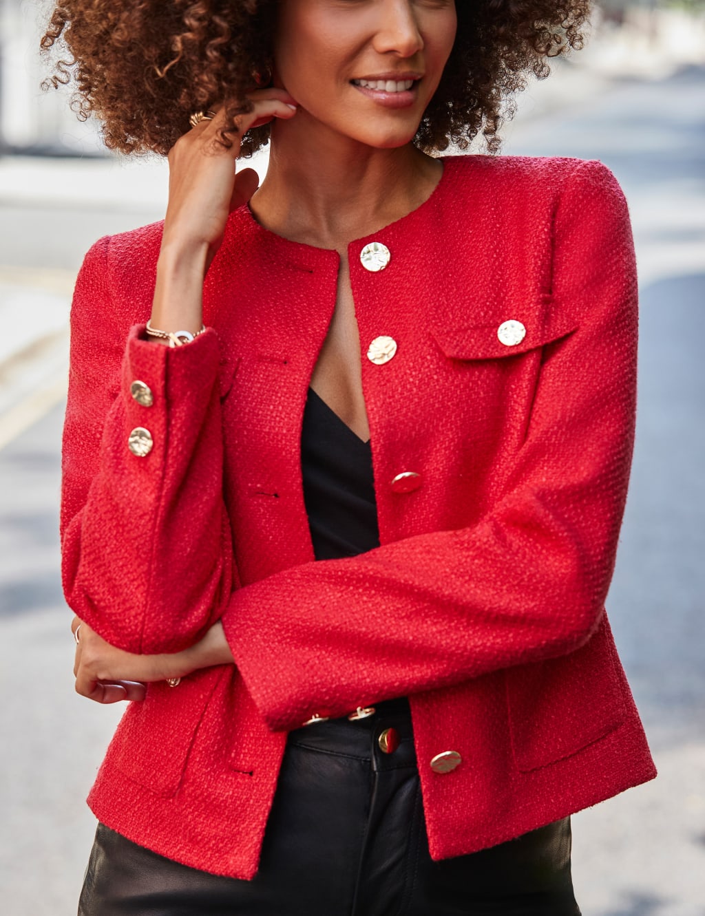 Marks and spencer boucle jacket discount
