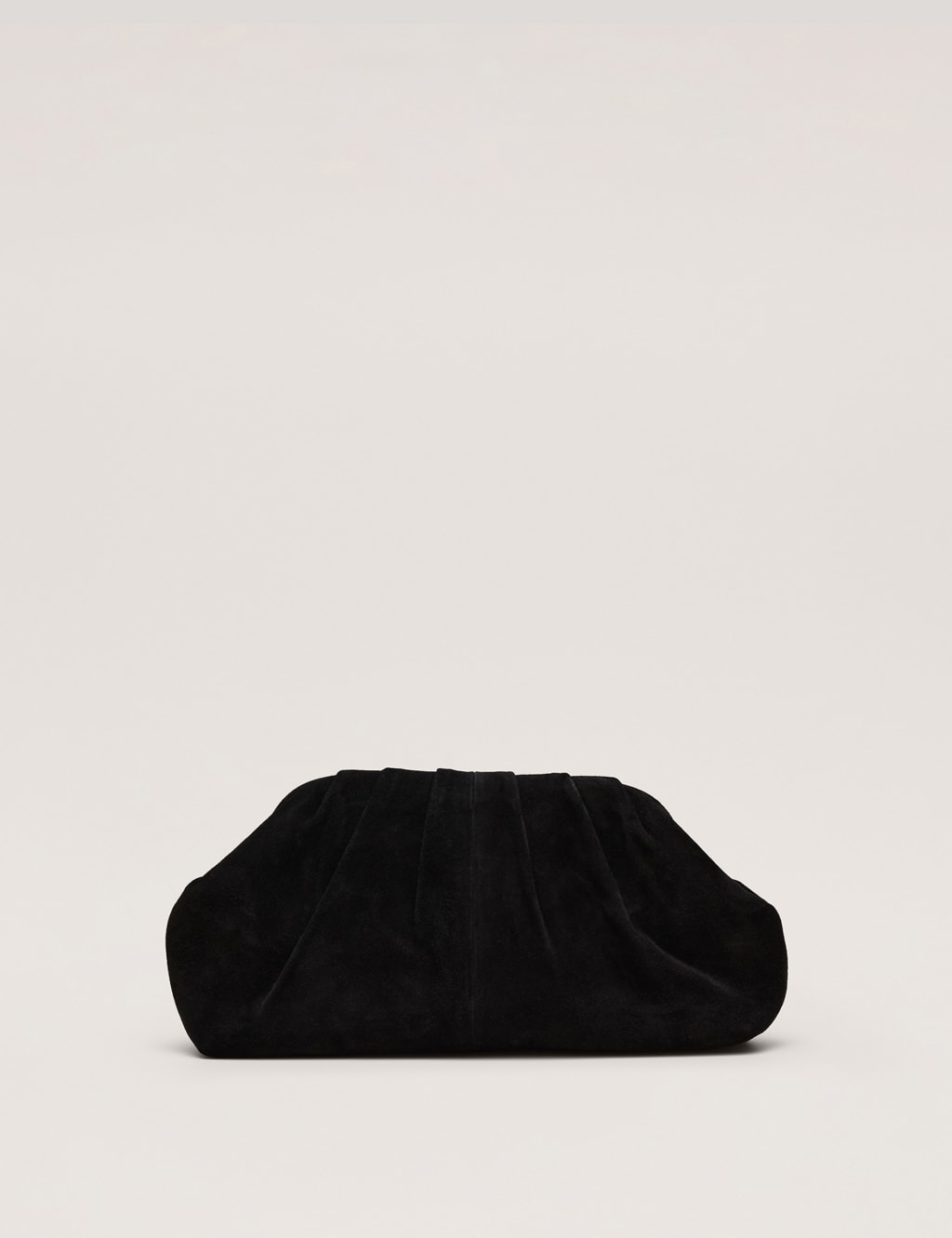 Suede Ruched Chain Strap Clutch Bag 2 of 7