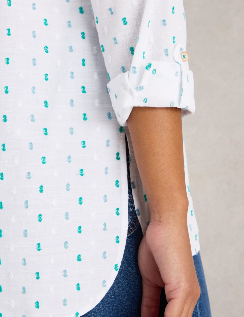Pure Cotton Embroidered Collared Shirt 5 of 6
