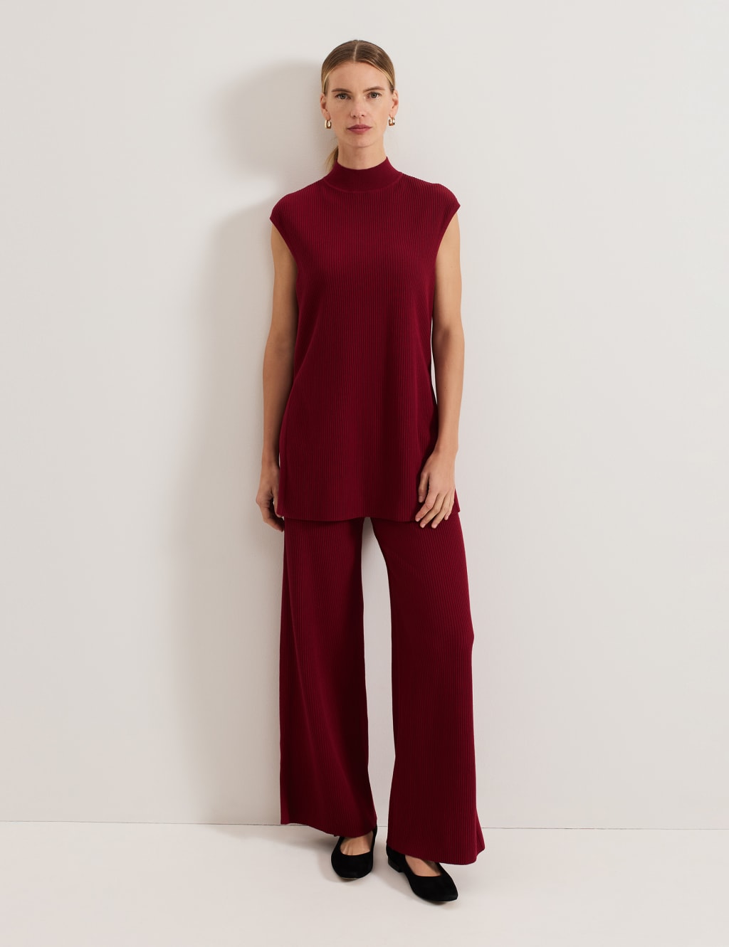 Lori Ribbed Funnel Neck Ribbed Tunic 3 of 9