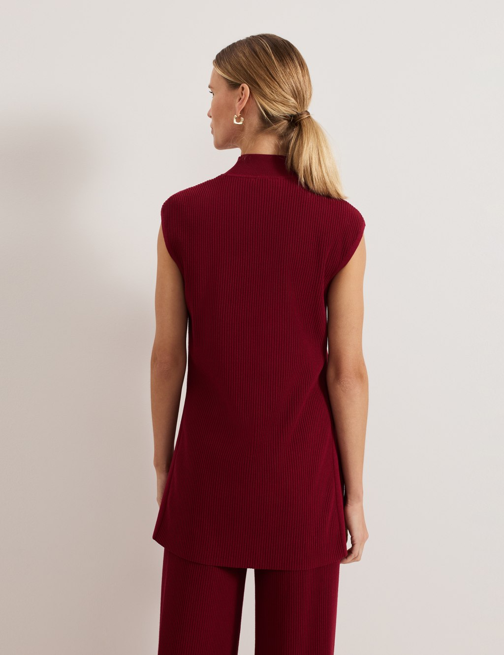 Lori Ribbed Funnel Neck Ribbed Tunic 4 of 9