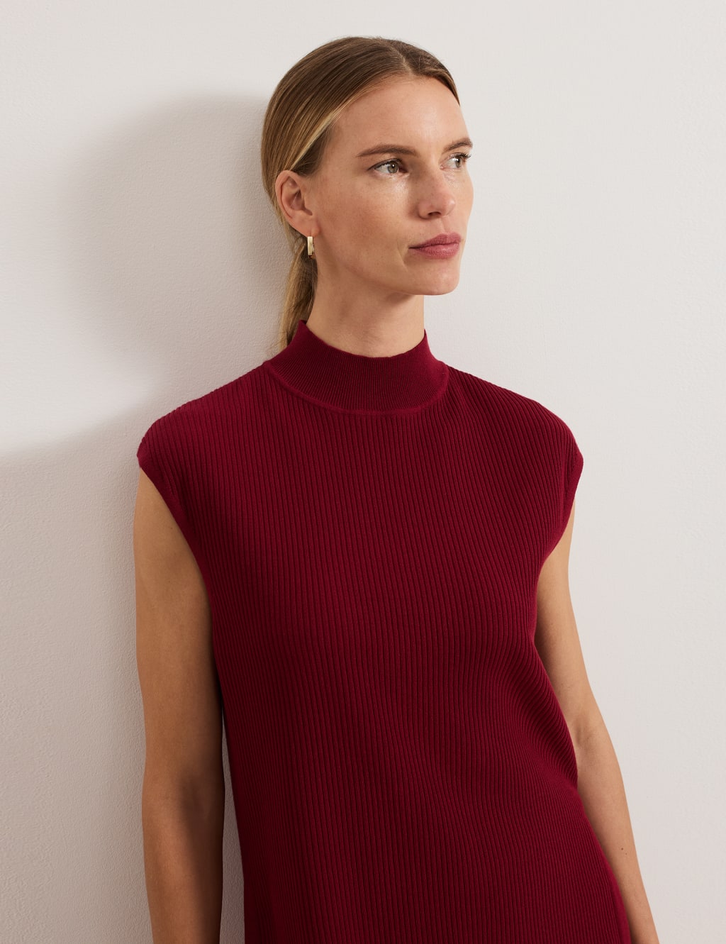 Lori Ribbed Funnel Neck Ribbed Tunic 5 of 9