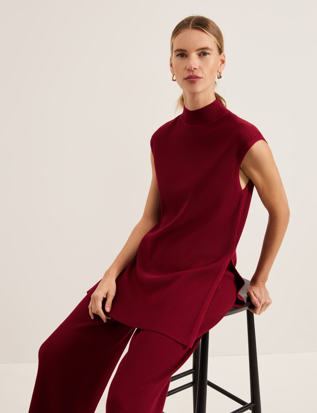 Lori Ribbed Funnel Neck Ribbed Tunic 7 of 9