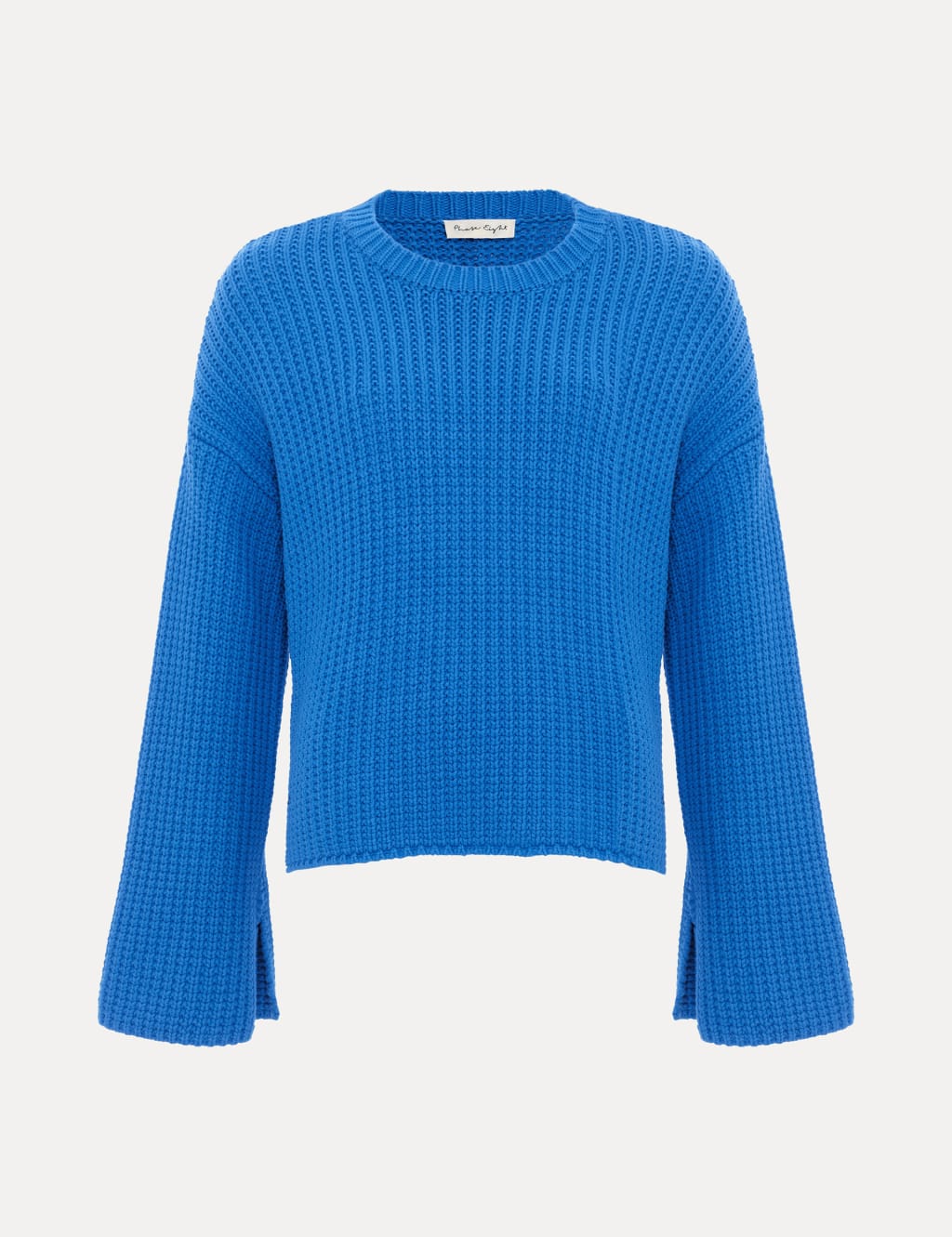 Cotton Rich Textured Round Neck Jumper 2 of 7