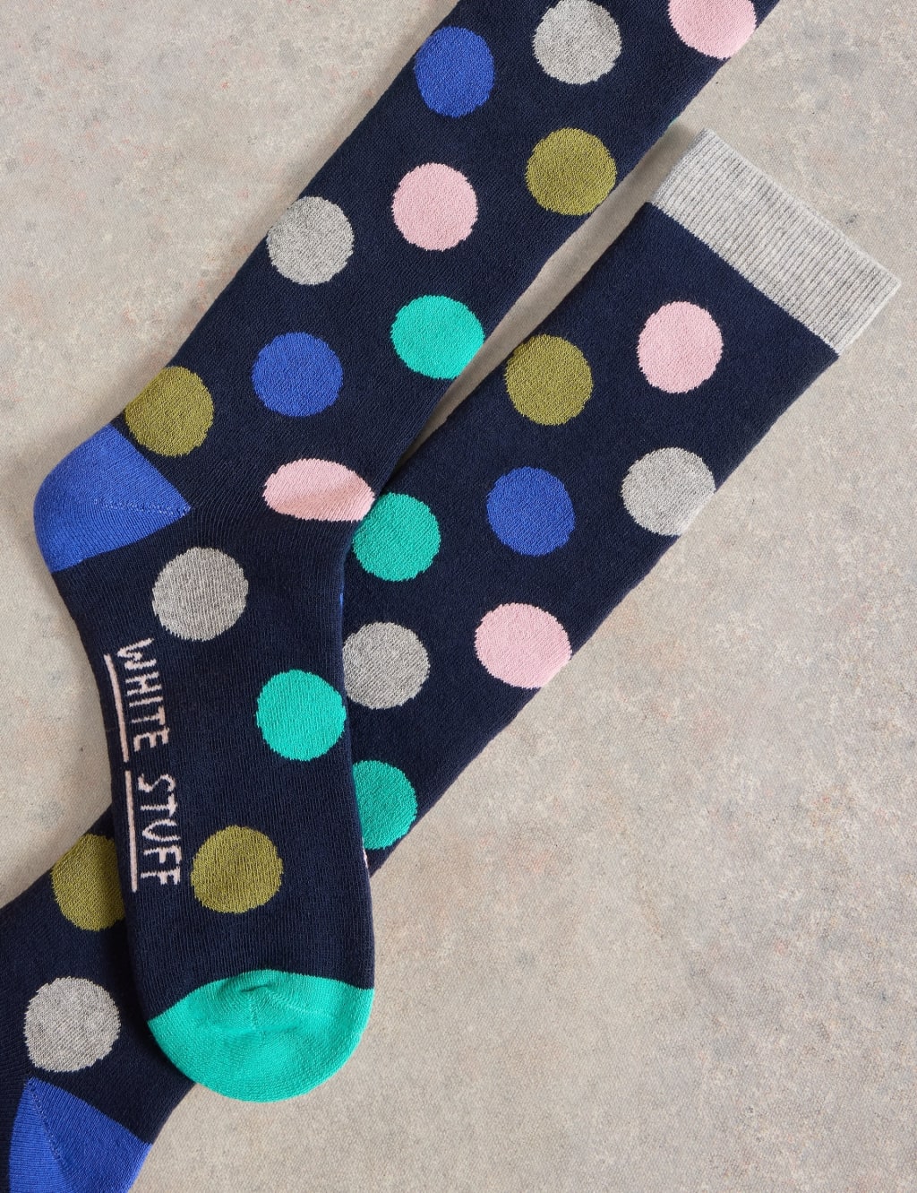 Cotton Rich Polka Dot Knee High Socks 2 of 2