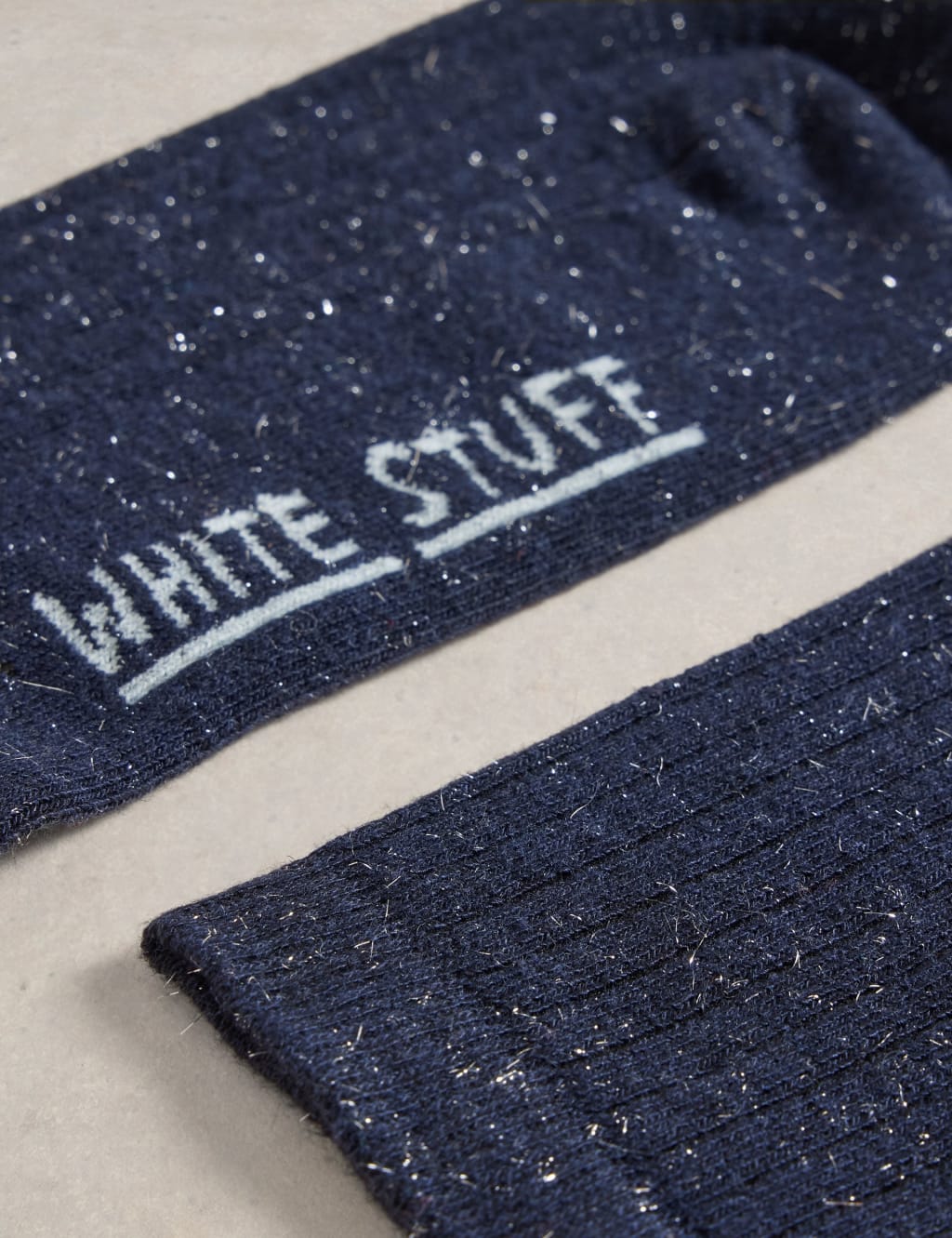 Cotton Rich Sparkle Ribbed Ankle High Socks 2 of 2