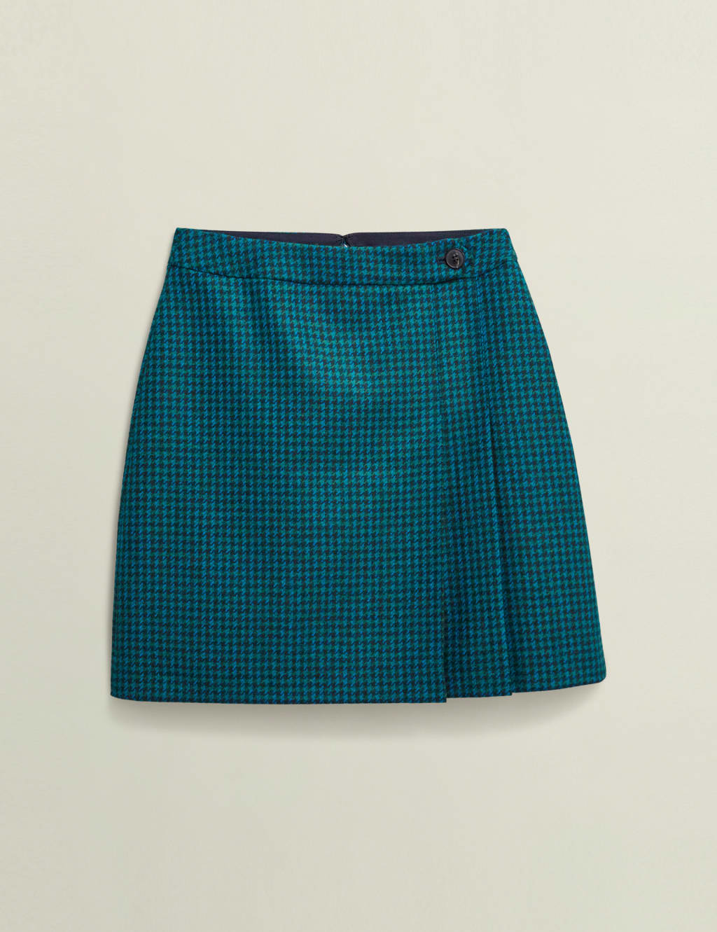 Pure Wool Checked Mini A Line Skirt HOBBS M S