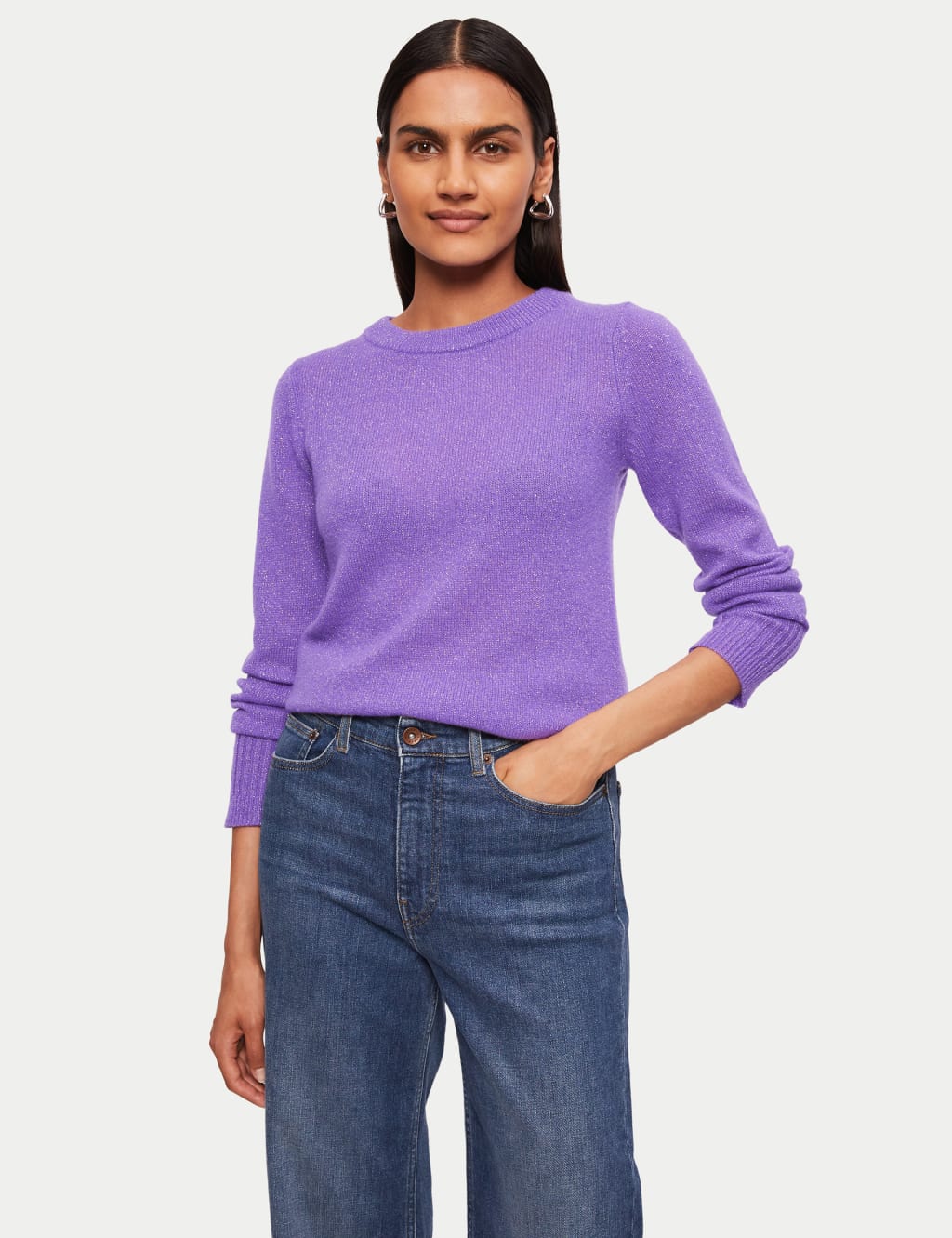 Cashmere Rich Sparkly Crew Neck Jumper 4 of 6