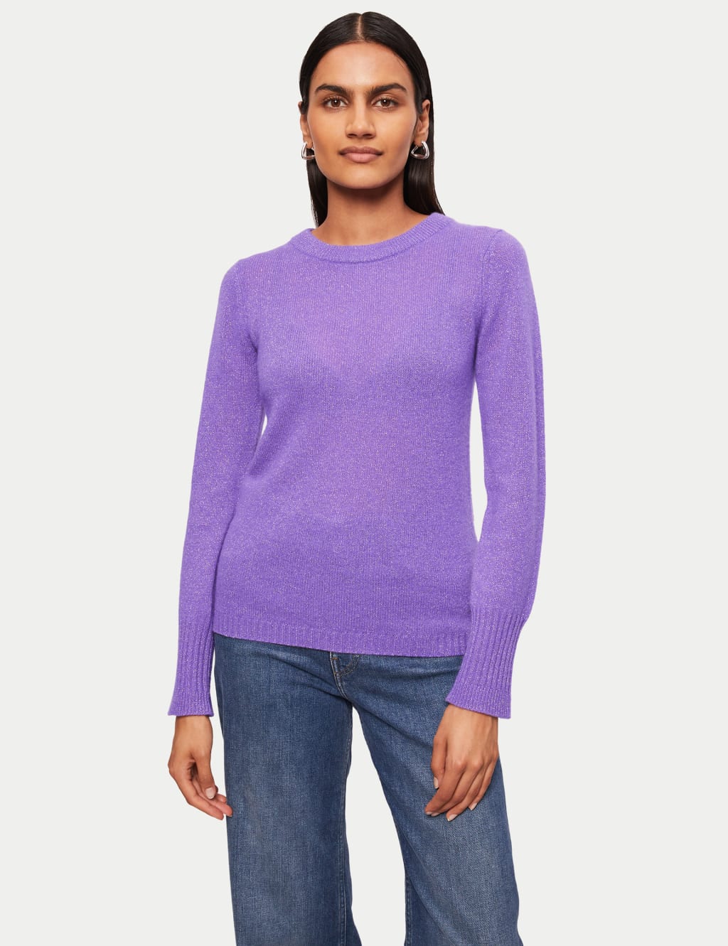 Cashmere Rich Sparkly Crew Neck Jumper 6 of 6