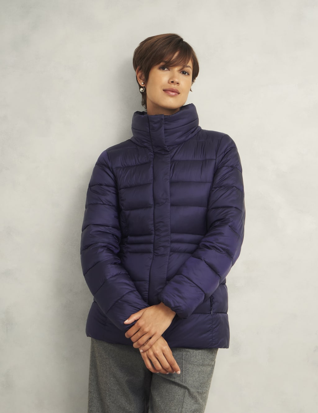 Polo bubble coat with hood clearance