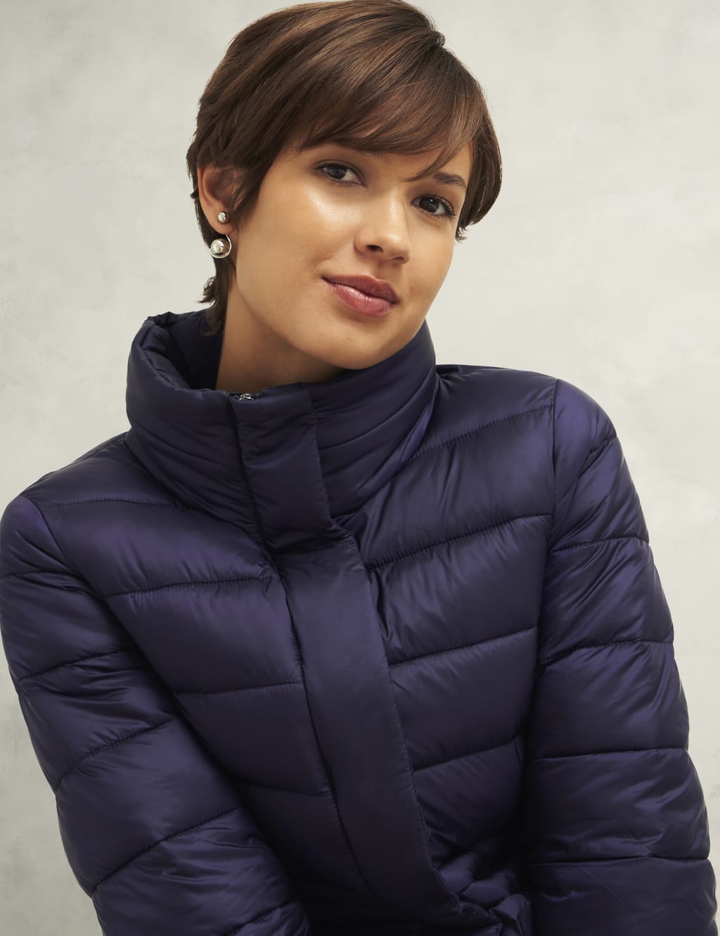 Polo bubble coat with hood clearance