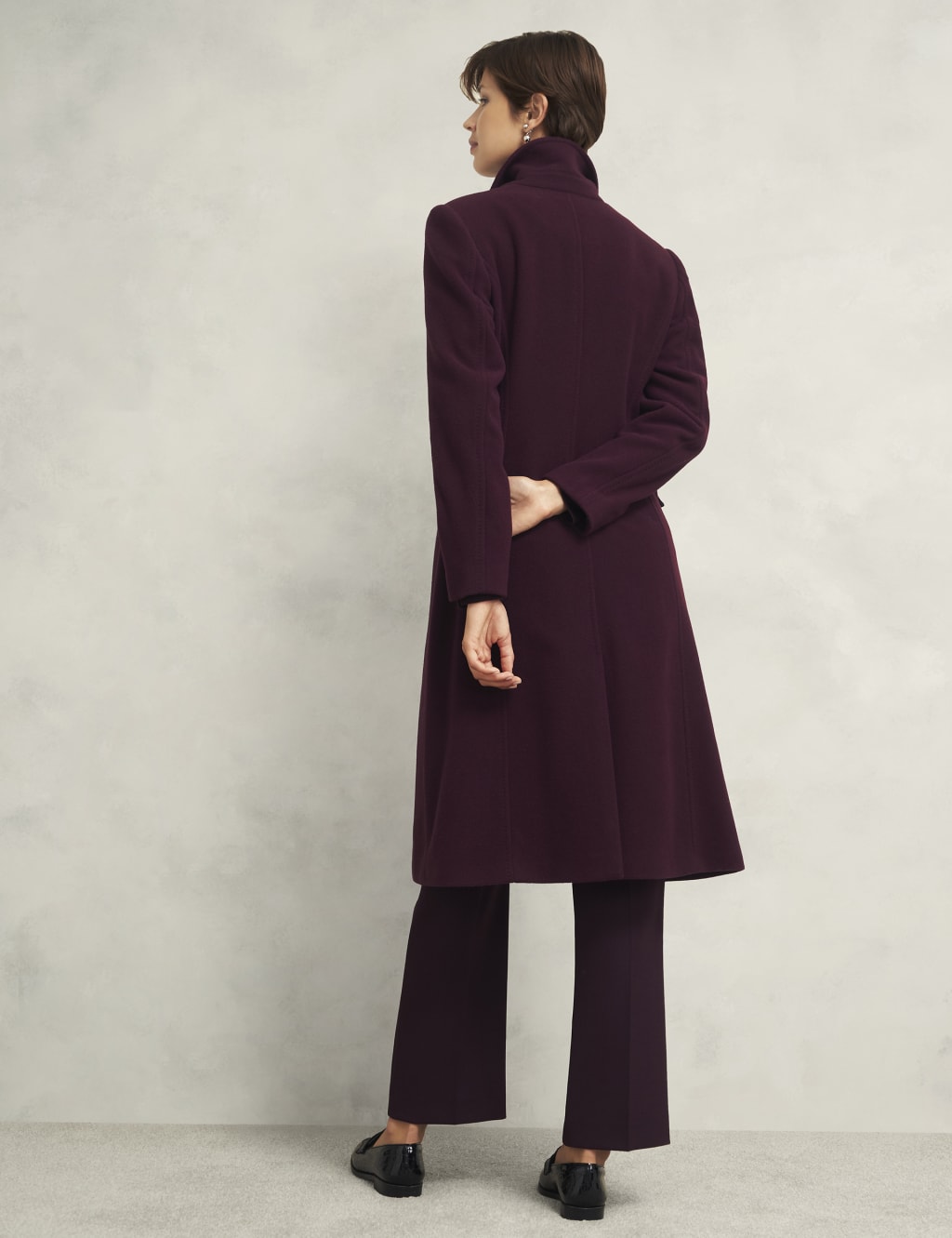 OVERSIZED CASHMERE COAT MAXI (NAVY BLUE) – Leeda